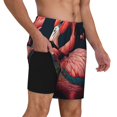 thumbnail image 2 of Balery Colorful Floral Flamingo Mens Swim Trunks Swim Shorts for Men Quick Dry Inseam Beach Shorts with Compression Liner Pocket-Medium, 2 of 9