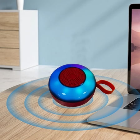 maho Speakers with Light Bluetooth Pendant Speaker Perfect Companion for Cycling Hiking with Colorful Lights Card Slot and Wireless Functionality Ideal Backpack Accessory