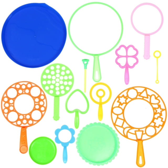 14pcs Colorful Bubble Wand Set Outside Blowing Bubble Maker for Kids Toddlers