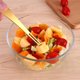 thumbnail image 4 of Pastel Ensalada Cubiertos Hogar Oficina Fruta Tenedor Oro rosa, 4 of 6