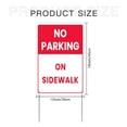 thumbnail image 6 of YladaFaie No Parking On Sidewalk Yard Sign, No Parking Signs 12x18 inch with Metal H-Stake Warning Signage with Symbol, Protect Your Street Business Front Porch Yard Decor Outdoor Signs Stake Kit, 6 of 6
