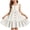 White, variant on HAOTAGS Toddler Girls Smock Dresses 7-8,A-Line Knee-Length Ruffled Sleeve Button-Front Soft Summer Dress Pink