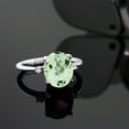 thumbnail image 4 of Gem Stone King 925 Sterling Silver Ring Prasiolite Moissanite (2.43 Cttw), 4 of 5