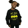 thumbnail image 2 of DC Comics Girls Batman My Dad Is A Superhero Sweatshirt, 2 of 3