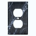 thumbnail image 2 of Metal Light Switch Plate Outlet Cover (Image of Marble Black MAR006), 2 of 13