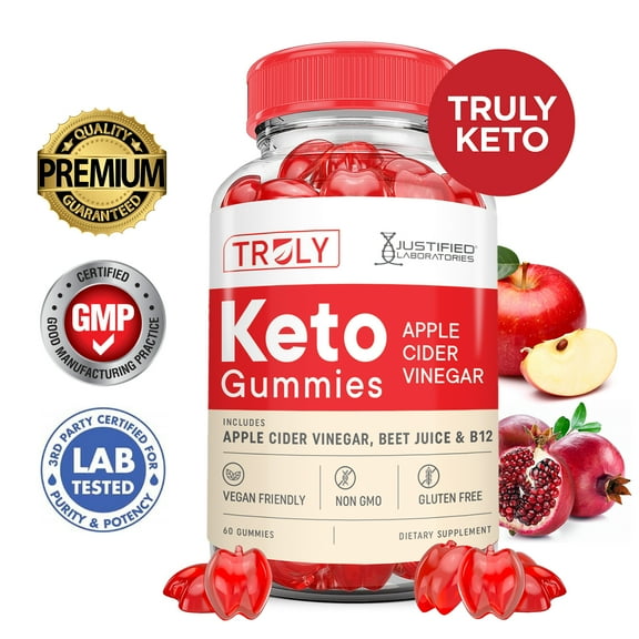 Truly Keto ACV Gummies 1000MG Dietary Supplement 60 Gummys