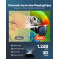 thumbnail image 3 of VEVOR Manual Projector Screen, 72 inch 4:3 4K 1080 HD Retractable Pull Down Projector Screen, Wall Mounted Movie Projection with Pull Rope, Portable Display Projectoin for Family Home Office Theater, 3 of 9