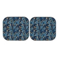 thumbnail image 7 of Xecao Blue Leaves A for Foldable Car Sun Shades (2-Pack) offer sun protection with an easy-fold design for convenient windshield shading., 7 of 7