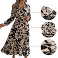 thumbnail image 3 of AUSDIOCA Long Sleeve Maxi Dress for Women Casual V Neck Garden Party Floral Dresses for Summer or Spring, 3 of 9