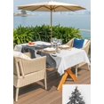 thumbnail image 4 of Outdoor Tablecloth with Umbrella Hole and Zipper, Grey Christmas Tree Rectangle Table Cloth 54x80 Inch Waterproof Tablecloth, Xmas Reindeer Modern Abstract Art Picnic Table Cover for Patio Camping, 4 of 7