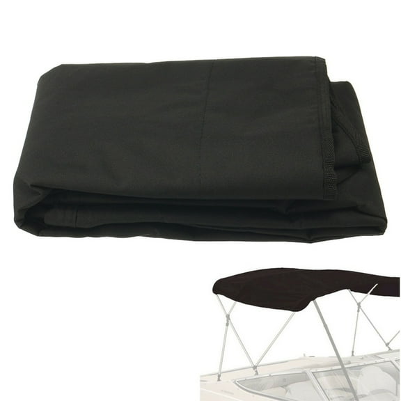 MABOTO Waterproof and Resistant Boat Cover Canvas Yacht Awning Cover with Zipper without Frame Fits 4 Bow 79''-90''W