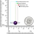 thumbnail image 4 of Natural Amethyst Size-9 Art Deco Round Cathedral Ring Classic Vintage Style CZ Wedding Engagement Ring For Women 925 Sterling Silver Gifts For Her, 4 of 6