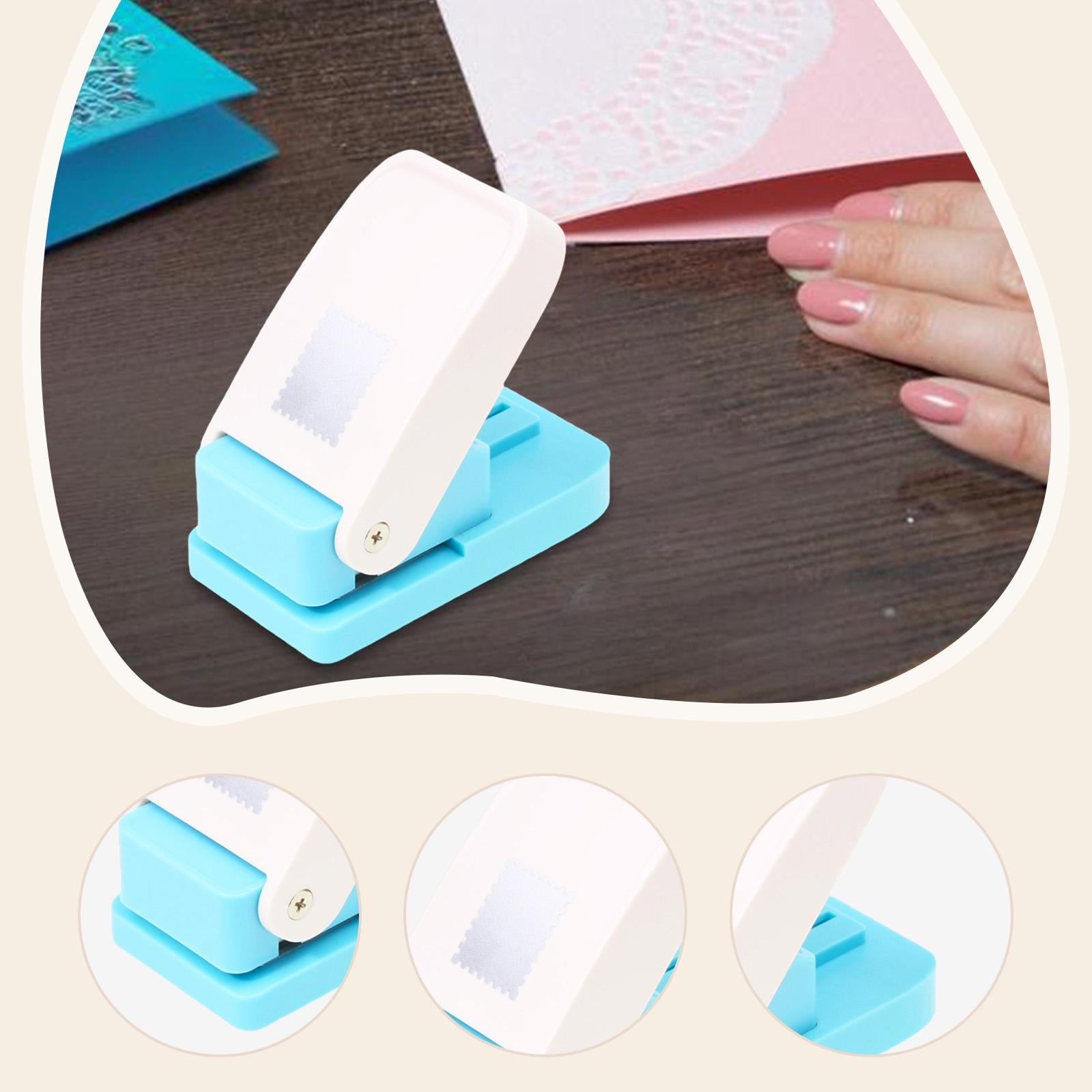 FVDPWYE Stamp Paper Punch with 10Pcs Glitter Foam Sheets for Handmade Greeting Cards