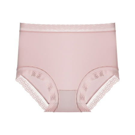 Virmaxy Womens Oversized Underwear Large Size Cloud Feeling High Elastic Sweet Ultra-Thin Without Trace Alluring Breathable Skin-Friendly Nude High-Waisted Lace Lace Panties Watermelon Red XL
