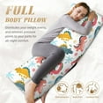 thumbnail image 5 of Picia Dinosaur Body Pillow Cover - Super Soft Microfiber 20x54 Body Pillow Case - Envelope Closure, Wrinkle, Stain Resistant Body Pillow Cover,Elegant Bedding, 5 of 8