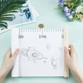 Space Theme Pattern Removable Height Chart for Kids Wood & SGC Hanging