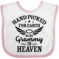 thumbnail image 3 of Inktastic Handpicked for Earth by My Grammy in Heaven with Angel Wings Boys or Girls Baby Bib, 3 of 4