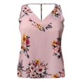 thumbnail image 2 of FashionOutfit Women's Floral Print Sleeveless V-neckline Woven Chiffon Blouse Top, 2 of 4