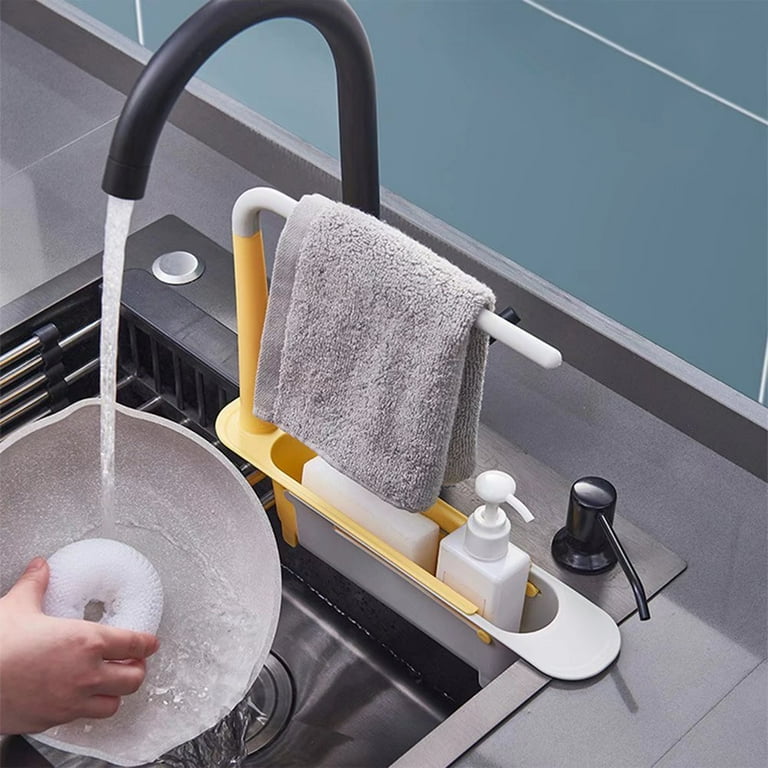 Expandable Storage Drain Basket Rack, Telescopic Sink Holder, Sponge S –  DaysMarketplace