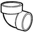 thumbnail image 3 of Genova 42860 PVC 90 Degree Sewer Drain Sanitary Elbow, 6", 3 of 3
