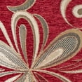 thumbnail image 3 of Chenille Chateau Vintage Floral Design 18" X 18" Decorative Cushion Cover, Color Burgundy, 3 of 5