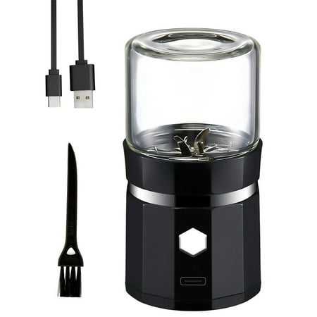

Xigeapg Mini Electric Grinder Portable Vanilla Grinder USB Rechargeable Mill with a Cleaning Brush for Herb Tea Rosemary