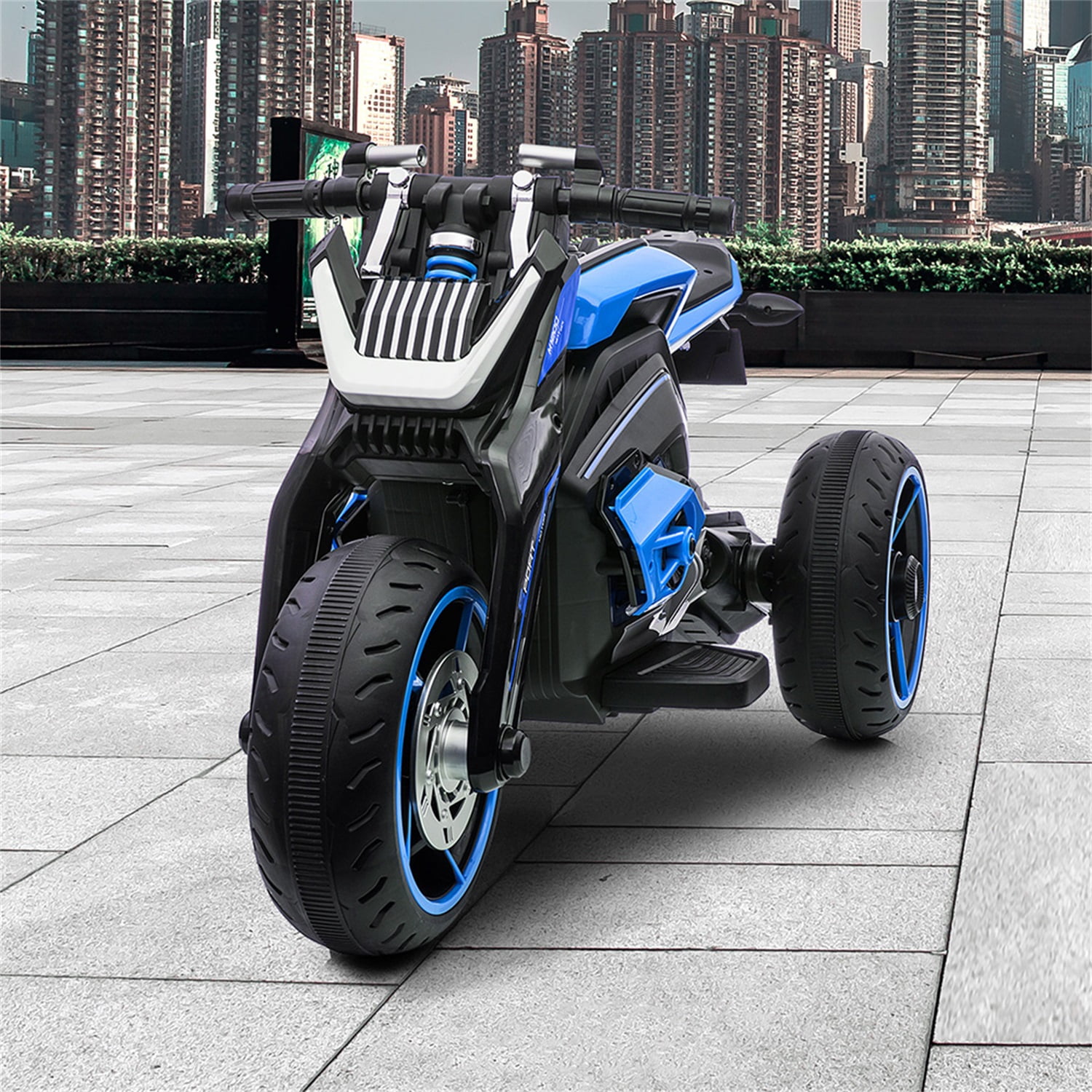 CIPACHO 12V Electric Motorcycle for Kids, Kids Ride On Motorcycle w/ 3 Wheels, Lights, Music, Battery Powered Trike Electric Toy for Children, Blue CIPACHO 12V Electric Motorcycle for Kids, Kids Ride On Motorcycle w/ 3 Wheels, Lights, Music, Battery Powered Trike Electric Toy for Children, Blue