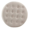 thumbnail image 6 of Button Tufted Velvet Upholstered Wooden Ottoman with Hidden Storage Light Pink and Brown - Saltoro Sherpi, 6 of 8