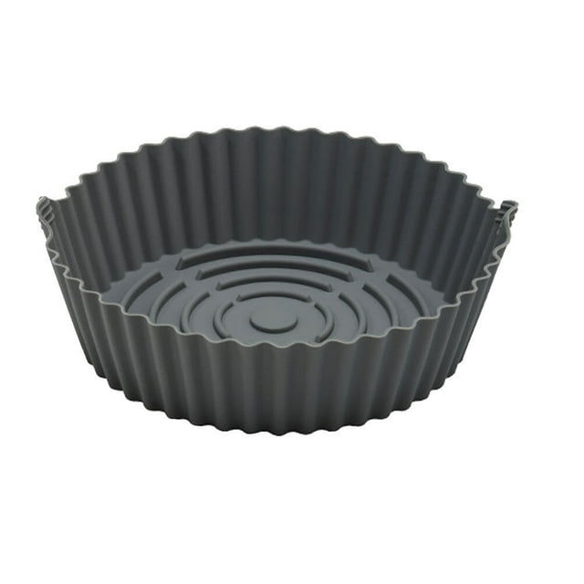 Poêle Antiadhésive pour Friteuse à Air Chaud Casserole en Silicone pour Friteuse à Air Doublure pour Friteuse à Air à Double Poignée