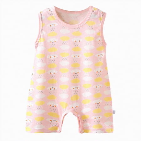 Kogui Baby Boy Romper Newborn Outfits Baby Boy Clothes Summer Short Sleeve Romper Jumpsuit 0 3 6 9 12 18 24 Months (Light Pink 6-12 Months)