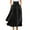 Black, variant on Chouyatou Women's Elegant High Waisted Side Slit Irregular Bohemian Maxi Skirt with Pockets