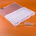 thumbnail image 4 of Caja organizadora de plástico transparente Contenedor de almacenamiento Joyero con ajustable TFixol caja de almacenamiento de uñas, 4 of 5