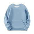 thumbnail image 7 of DxhmoneyHX Sweatshirts for Teen Girls Kids Boys Solid Long Sleeve Oversized Pullover Sweater Casual Loose Fall Tops Cute Preppy Clothes 2-12 Years, 7 of 7