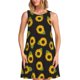 thumbnail image 1 of Balery Sunflowers Vestidos de verano para mujer con estampado: vestido holgado sin mangas, vestido playero informal y cómodo para días calurosos., 1 of 7