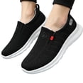 thumbnail image 2 of Domuza Mens Slip on Walking Shoes Breathable Casual Sneakers Comfortable Laceless Mesh Loafers Stepping Shoes with Flexible Cushioning Sole Black 8.5 (EU-42), 2 of 6
