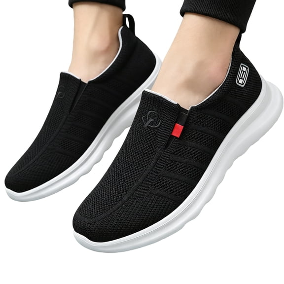 Willtoo Men's Slip on Walking Shoes Breathable Casual Sneakers Comfortable Laceless Mesh Loafers with Flexible Cushioning Sole