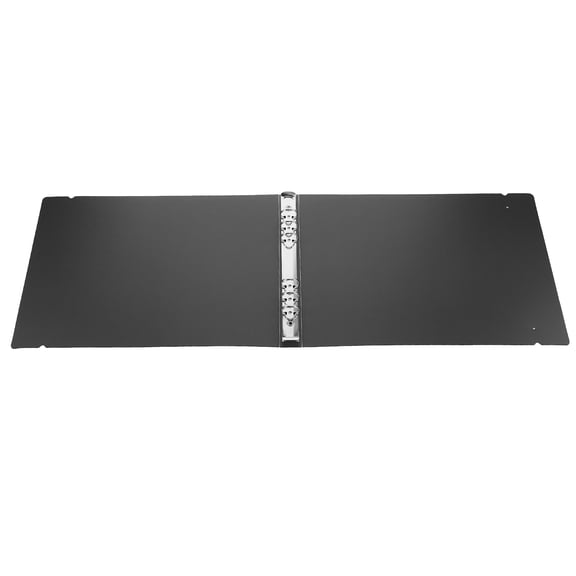 FOMIYES Plastic 6 Ring File Binder in Black with Notebook Binder Cover for School