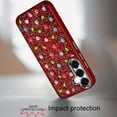 thumbnail image 3 of For Samsung Galaxy S25 /S24 Floral Design Embedded Glass Diamond Fancy Fashion Glitter Bling Sparkly Hybrid Rugged TPU Bumper Cover, XPM Phone Case [Red], 3 of 9