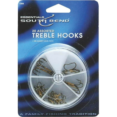 Bait Treble Hook - South Bend 20-Piece Treble Hook Assortment