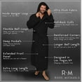 thumbnail image 2 of Ross Michaels Men's Big & Tall Robe with Hood, Full Length Long Plush Fleece Bathrobe - 2X Large/3X Large, Jet Black, 2 of 6