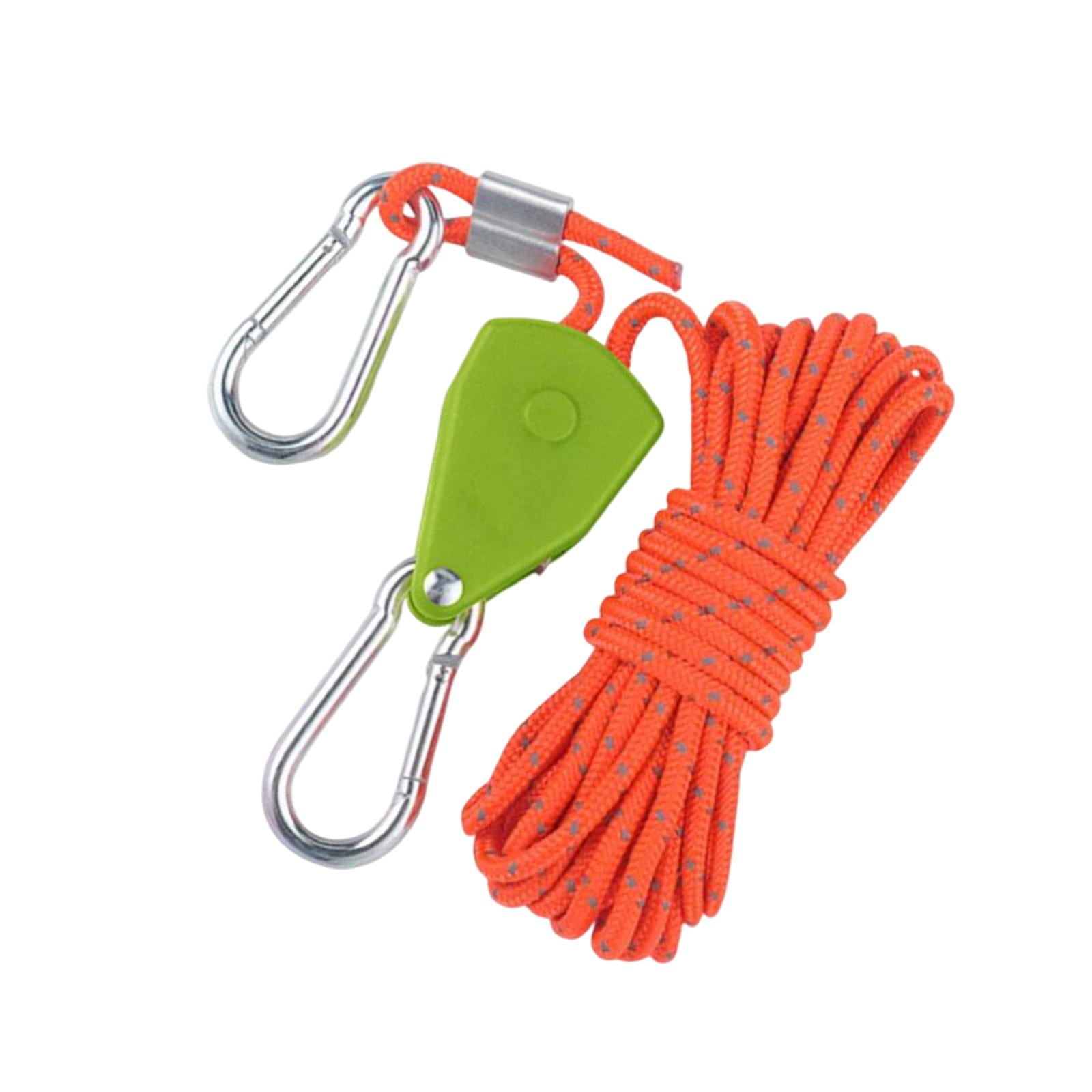 Twine Heavy Duty Outdoor, Camping Rope PP with Wood Buckle Windproof  Reflective High Strength Camping Rope Cord for Outdoor Fixing