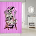 thumbnail image 2 of Manfei Gothic Spider Web Print Halloween Shower Curtain 72Wx78L,Spooky Ghost Pattern Bath Curtain, 2 of 5
