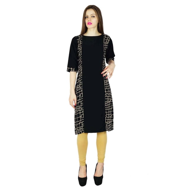 Phagun Kurta Indienne Femme Ethnique Designer Kurti Rayonne Imprimée Tunique Robe