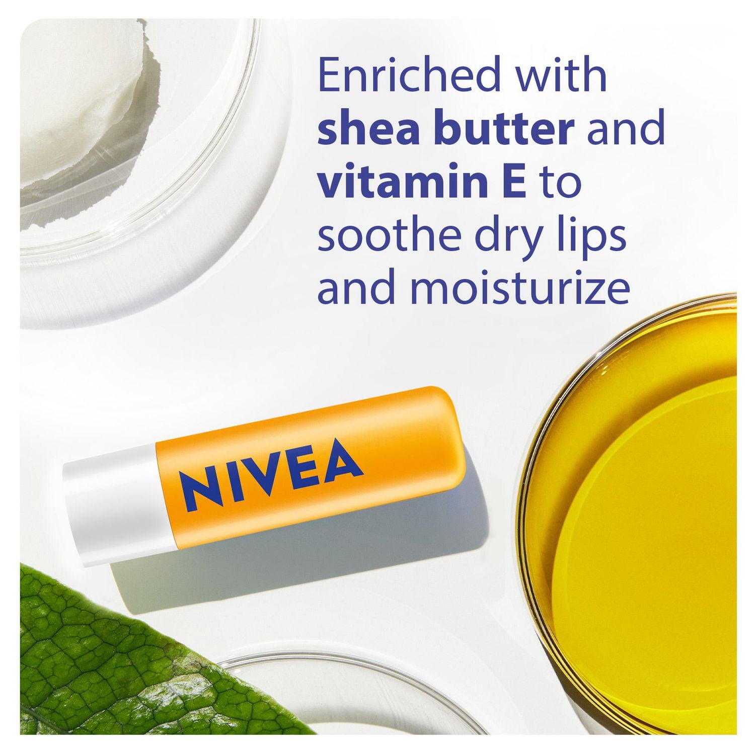 NIVEA Baume à lèvres Soleil 24H d'hydratation avec FPS 30 , Paquet Duo 2x4,8g
