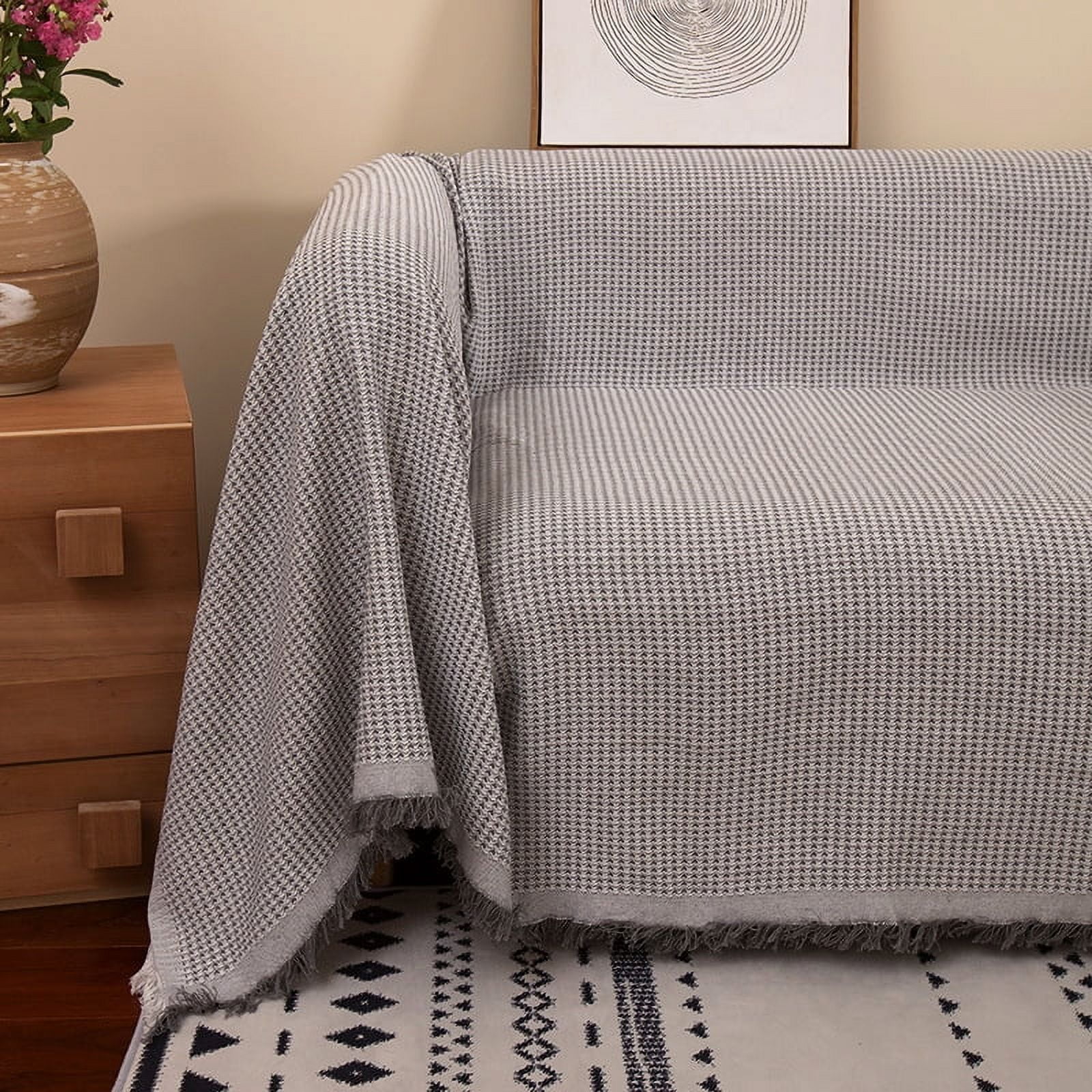 YAOLAN Cotton Sofa Cover Chenille Sofa Towels Furniture Protector 1 2 3 4 Seat Washable
