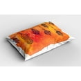 thumbnail image 2 of Ambesonne Traditional Pillow Sham 2 Pack, Middle East Orient, 30"x20", Vermilion Orange Black, 2 of 3