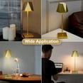 thumbnail image 4 of Cordless Table Lamp, 5000mAh USB Rechargeable Desk Lamps, RGB 5 Modes & Stepless Dimming,Gift Battery Powered Modern Lamp for Bedroom/ Dining/ Coffee /Outdoor,2 Sets,Gold, 4 of 8