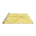 thumbnail image 2 of Ahgly Company Machine Washable Indoor Rectangle Solid Yellow Modern Area Rugs, 3' x 5', 2 of 4