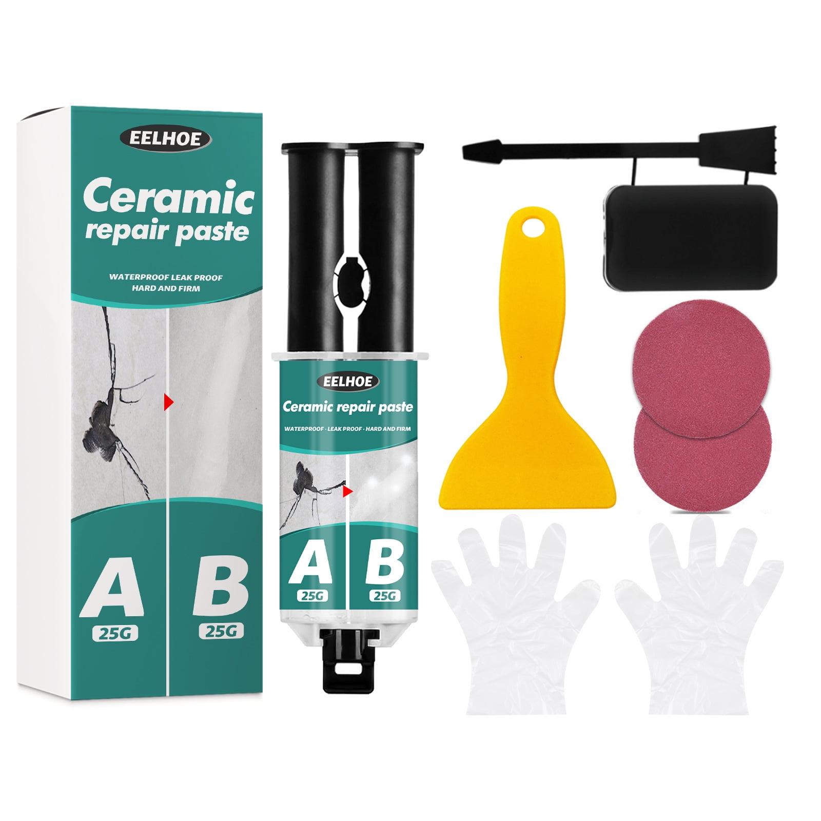 Tile Repair,Stone Repair- Porcelain Repair Kit for Cracked Stone, Crack Chip Ceramic Floor - Tile Gap Filler & Repair Tile Paint