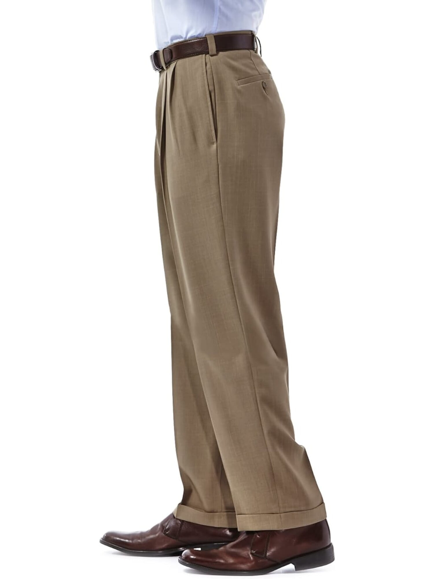Haggar Men's E-CLO Stria Flat Front Dress Pant Classic Fit HD00218